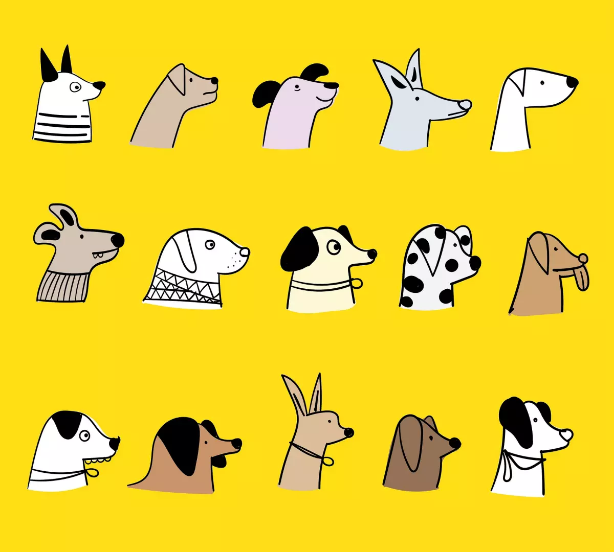¡Derechos Animales ya! - Ilustración de razas de perros
