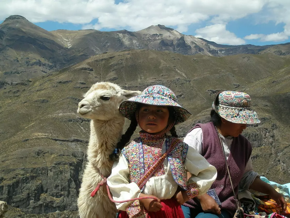 ¡Derechos Animales ya! - Aborígenes peruanos junto a una llama