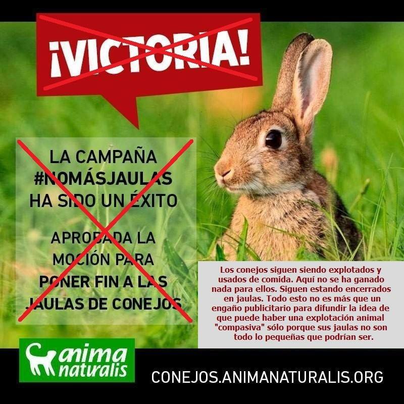 Propaganda Anima Naturalis no maás jaulas de conejos